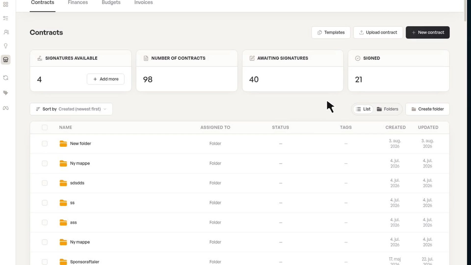 Produktoptagelse fra Foundbase: Kontraktstyring og digital signatur